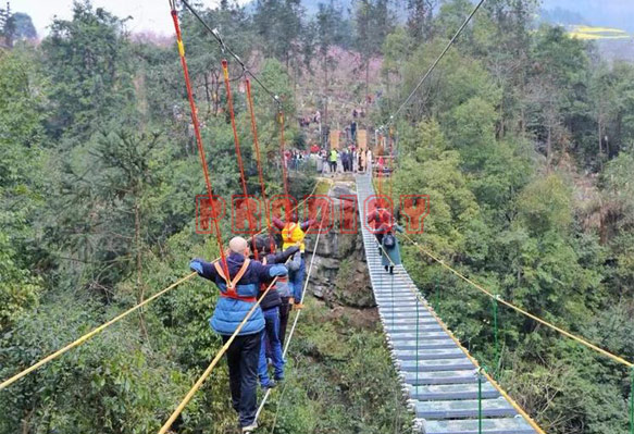 outdoor climbing bridge