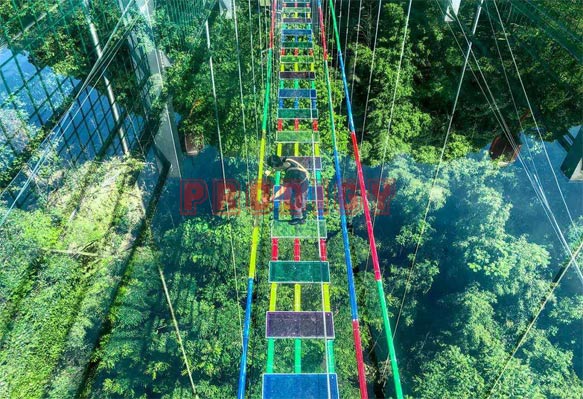 outdoor climbing bridge